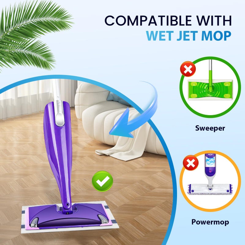 Bpbdzz 36-Pack Disposable Mop Pad Refills for Swiffer Wet Jet Spray Mop - Wet Jet Pads for All Floor Types - 5 Layers Thickened Durable and Super Absorbent - Image 3